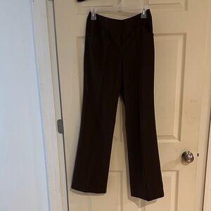 Essentials Elegant Dark Brown Flare Zipper Pants